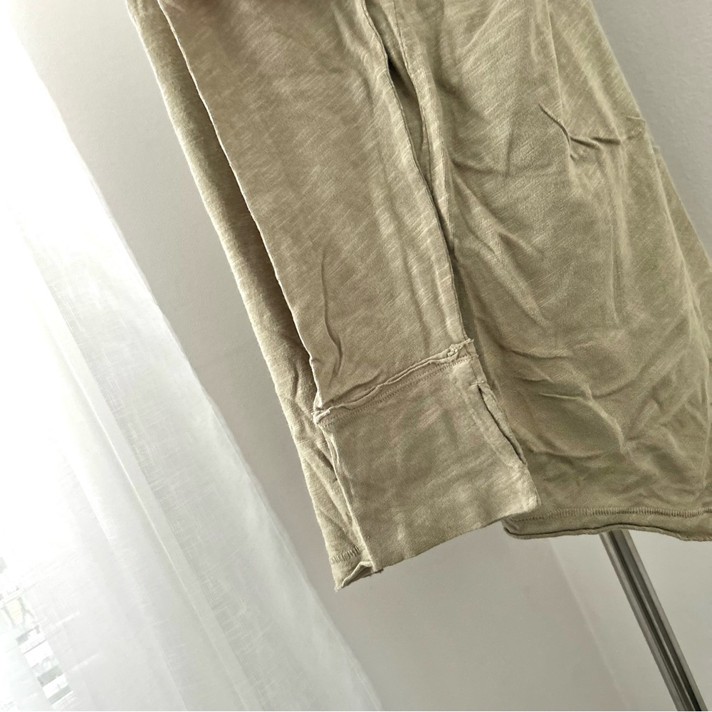🍒(A272) NEW Free People Arden Long Sleeve Tee. Washed Olive Green. Size: Large - Picture 4 of 14